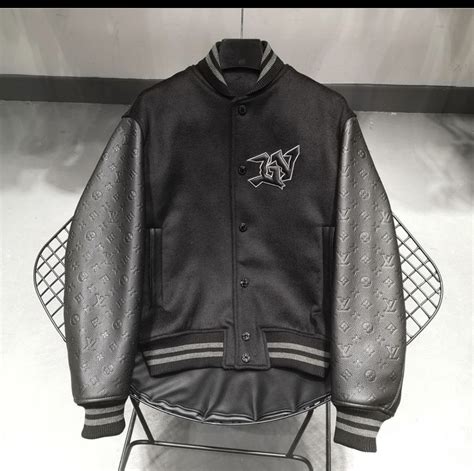 blouson en cuir louis vuitton|Monogram Embossed Leather And Wool Blouson .